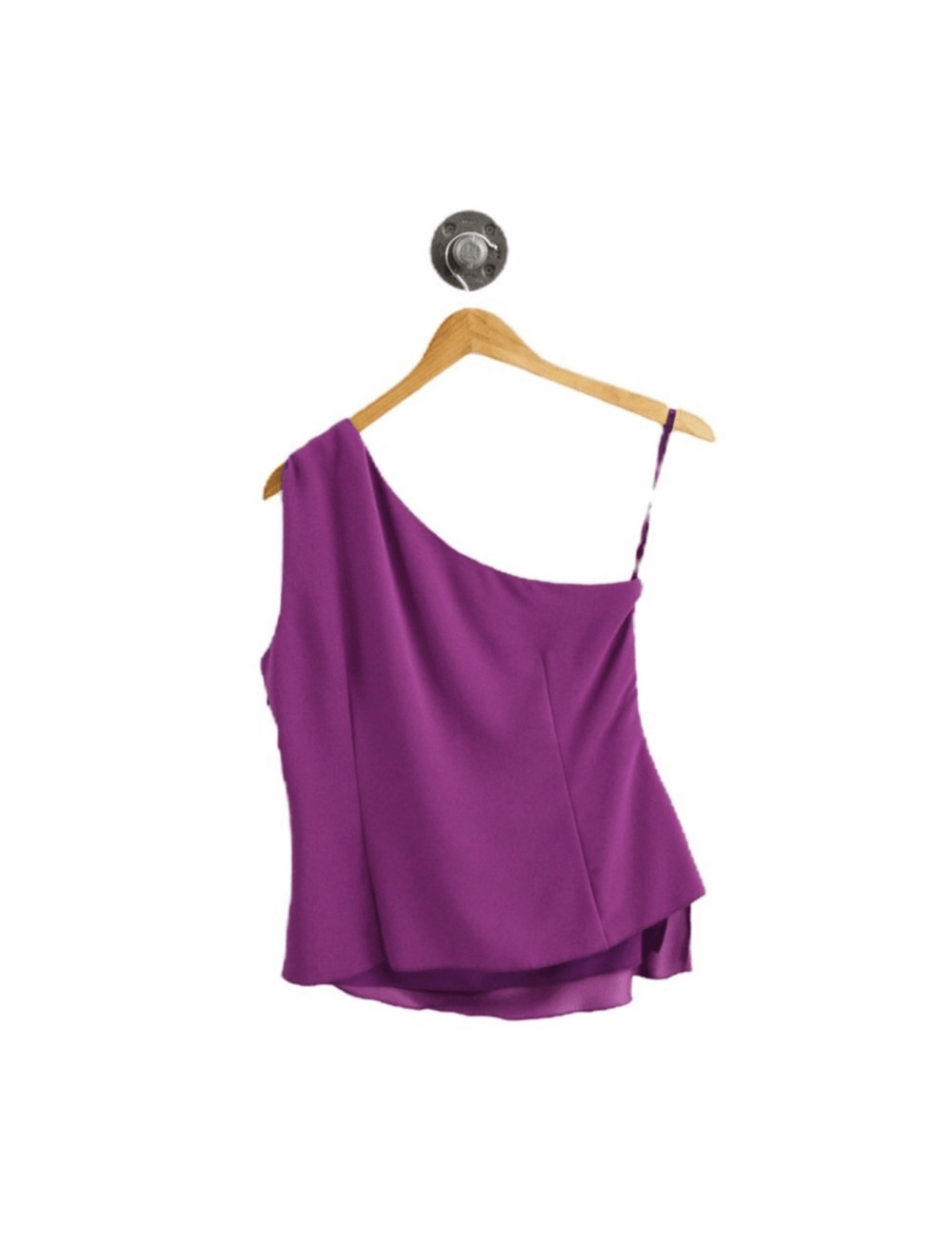 NWT White House Black Market Purple One Shoulder Blouse